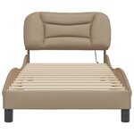 vidaXL Cadre de lit avec LED sans matelas cappuccino 90x200 cm