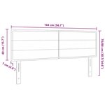 vidaXL Tête de lit avec tête de lit Crème 144 cm Cuir synthétique