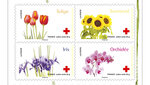 Carnet - Croix-Rouge - L'amour en 10 fleurs - 10 timbres autocollants