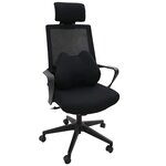 vidaXL Coussin de Dos avec oreiller Noir 40 x 32 x 13 cm Polyester