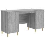 vidaXL Bureau Sonoma gris Bois d'ingénierie 142 5 x 50 x 75 cm