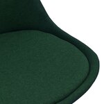 Vidaxl chaises de salle à manger 4 pcs vert foncé tissu
