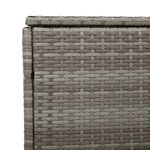 vidaXL Coffre de rangement de jardin Gris 110 x 50 x 58 cm Résine tressée