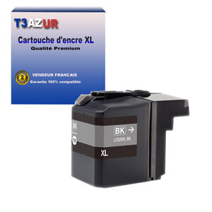 T3AZUR - Cartouche compatible avec Brother MFC-J200  DCP-J105  MFC-J200  DCP-J100  DCP-J105   LC529XL Noire