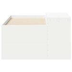 vidaXL Lit haut pour enfants avec bureau Blanc Bois d'ingénierie