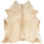 vidaXL Tapis en peau de vache véritable beige 180x220 cm