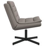 vidaXL Chaise Pivotante Taupe Tissu Une personne Élégante