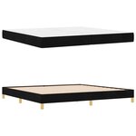 vidaXL Lit à ressorts avec matelas Noir 200 x 200 cm tissu
