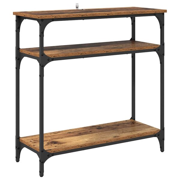 vidaXL Table console Bois Ancien 75 x 29 x 75 cm Bois d'ingénierie