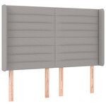 vidaXL Sommier à lattes de lit matelas LED Gris clair 140x200 cm Tissu