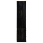 vidaXL Armoire à vin HALDEN casiers à vin porte coulissante noir pin