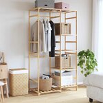 vidaXL Porte-vêtement avec étagères 100x50x184 5 cm bambou