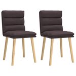 vidaXL Chaises à manger lot de 2 marron foncé tissu