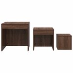 vidaXL Tables gigognes 3 Pièces Chêne marron Bois d'ingénierie