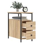vidaXL Tables de chevet 2 Pièces chêne sonoma 30x60x60 cm bois ingénierie