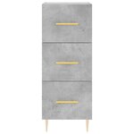 vidaXL Buffet haut Gris béton 34 5x34x180 cm Bois d'ingénierie
