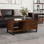 vidaXL Table basse chêne marron 90x50x40 cm bois d'ingénierie