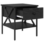 vidaXL Table de chevet Chêne noir 40x42x45 cm Bois d'ingénierie