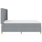vidaXL Lit à ressorts avec matelas Gris clair 140 x 200 cm tissu
