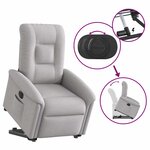 vidaXL Fauteuil inclinable électrique gris nuage tissu