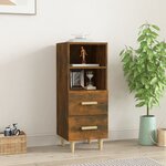 vidaXL Buffet Chêne fumé 34 5x34x90 cm Bois d'ingénierie
