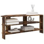 vidaXL MeubleTVd'Angle Chêne fumé 102x40 5x45cm Bois d'ingénierie