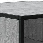 vidaXL Table basse sonoma gris 100x100x30cm bois d'ingénierie et métal
