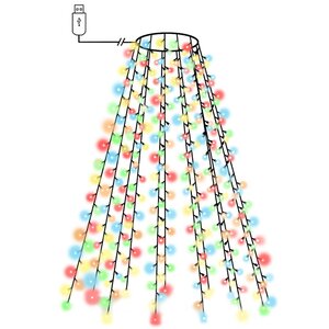 vidaXL Guirlande lumineuse d'arbre de Noël 150 LED colorées 150 cm