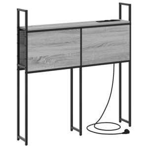 vidaXL Headboard de Rangement avec Station de Charge Sonoma gris 80 cm