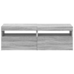 vidaXL Meubles TV 2 Pièces avec lumières LED Sonoma gris 60x35x40 cm