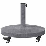 vidaXL Pied de parasol Aspect Bois Gris Foncé 48 x 48 x 32 cm