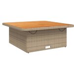 vidaXL Ensemble à manger de jardin et coussins 2 Pièces beige poly rotin