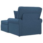 vidaXL Chaise lounge avec jupe Bleu 91 x 157 x 91 cm tissu