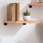 vidaXL Étagère murale marron clair bois chêne massif traité
