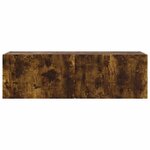 vidaXL Meuble TV mural Chêne fumé 98 x 31 x 29 5 cm Bois d'ingénierie