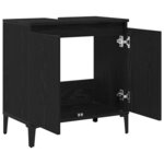 vidaXL Armoire d'évier Chêne noir 58 x 33 x 60 cm Bois d'ingénierie