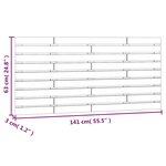 vidaXL Tête de lit murale Gris 141x3x63 cm Bois massif de pin