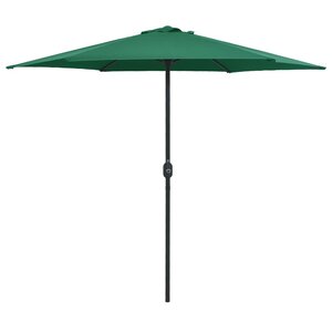vidaXL Parasol de jardin et mât en aluminium 270x246 cm Vert