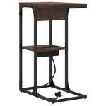 vidaXL Table de chevet Chêne marron 41.5 x 26 x 60.5 cm