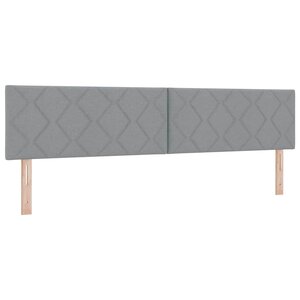 vidaXL Tête de Lit en Tissu avec tête de lit Gris clair 200 cm tissu