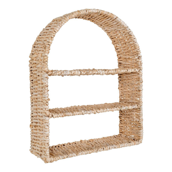 Étagère design en rotin arqué 36 x 12 x 45 cm