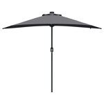 vidaXL Parasol de jardin Anthracite 294 x 150 x 223 cm tissu