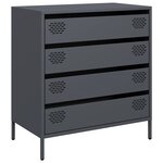 vidaXL Buffet anthracite 68x39x73 5 cm acier laminé à froid