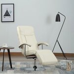vidaXL Fauteuil TV Crème Similicuir