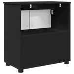vidaXL Cabinet de salle de bain avec stockage Noir 61 x 35 x 64 cm