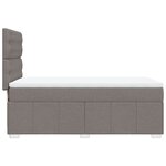 vidaXL Sommier à lattes de lit avec matelas Taupe 90x200 cm Tissu