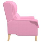 vidaXL Fauteuil rose 52 cm en tissu