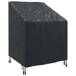 vidaXL Housse de chaise de jardin Noir 75 x 78 x 65 / 100 cm Tissu 210D