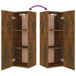 vidaXL Ensemble de meubles TV 8 Pièces Chêne fumé Bois d'ingénierie