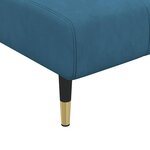 vidaXL Canapé-lit en forme de L bleu 275x140x70 cm velours